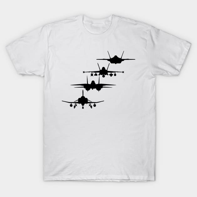 Navy Fighter Jets T-Shirt by Sneek661